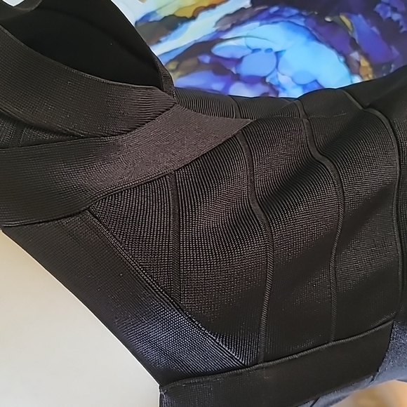 NWT Herve Leger Icon Stretch Bandage little black dress size S - Picture 10 of 12